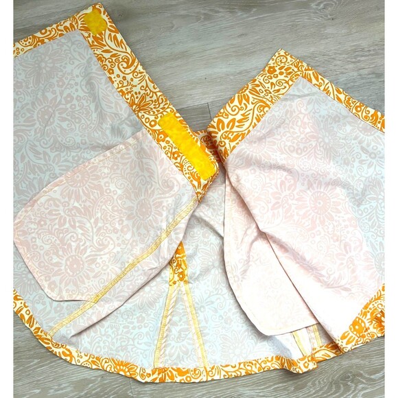 RipSkirt Hawaii Size XS Yellow White Floral Wrap Adjustable Waist 15” Skirt - Picture 3 of 6